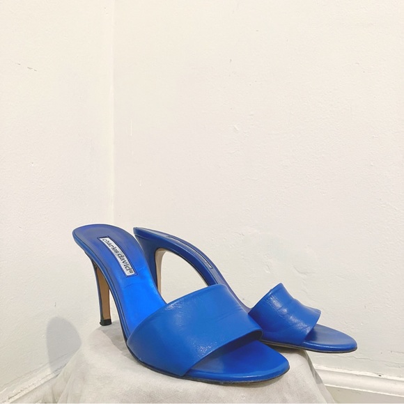 Charles David • Open toe high heel mule in Electric Blue - Picture 2 of 10